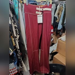 NWT $1760 sz 32 Jil Sander contrast wide pants